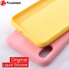 Original Liquid Silicone Covers i Phone 8Plus 7Plus Soft Fundas For Apple iPhone Brand 6 6S 7 8 Plus X XS Max XR Luxury Cases 2024 - buy cheap