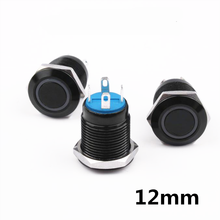 10pcs Black Push Button Switch 4 Pin 12mm Waterproof Led Light Metal Flat Head Momentary/Latching Self-locking/Self-reset 3-220v 2024 - buy cheap