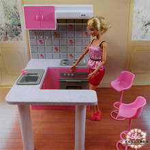 Free Shipping  kitchen Girl birthday gift Play Set girl home toys doll Furniture for barbie doll 2024 - buy cheap