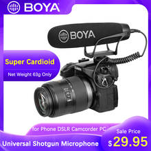 BOYA BY-BM2021 Super Cardiod Shotgun Microphone for iPhone Android Smartphone Tablet SLR Camera Camcorder PC Video Recording Mic 2024 - buy cheap