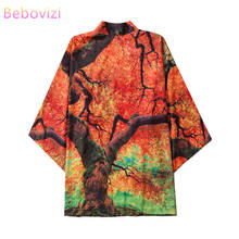 M-XXL Fashion Orange Summer Loose Japanese Streetwear Cardigan Women Men Harajuku Haori Kimono Cosplay Blouse Top Yukata 2024 - buy cheap