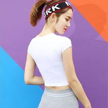 Yoga Crop Top Woman Fitness Sports T-shirts Breathable Fitness T-Shirt Energy Seamless Yoga Shirts Gym Yoga Sports Crop Top 2024 - buy cheap