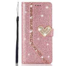 Shiny Case for Samsung Galaxy S7 Edge S8 S9 S10 E Lite S20 Ultar Note8 Note9 Note10 Pro Wallet Flip Cover Leather Case 2024 - buy cheap