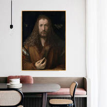 Canvas Oil Painting Wall Art Aesthetic Home Decoration Albrecht Durer"Self-Portraits"Western Art Decor Poster 2024 - buy cheap