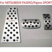 Placa de Pedal antideslizante para reposapiésel, para MITSUBISHI PAJERO/Pajero SPORT, acelerador y freno AT y MT, alfombrilla para acelerador, pegatina 2024 - compra barato