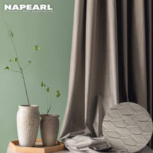 NAPEARL  Blackout Curtains For Bedroom Bamboo Door Living Room Curtain Luxury Modern Window Treatments Short Elegant Drapery 2024 - buy cheap