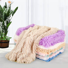 Длинное мягкое бархатное зимнее теплое одеяло для домашних питомцев, Двухслойное одеяло, спальные кровати для собак, подушка, товары для домашних животных 2024 - купить недорого