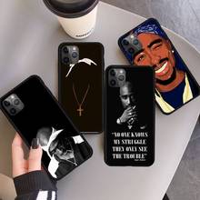 Модный чехол для телефона с рисунком Tupac Rapper для iPhone 11 12 pro XS MAX 8 7 6 6S Plus X 5S SE 2020 XR 2024 - купить недорого