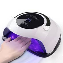 120 W Professional LED Nail Lamp Nail Dryer For Curing UV Gel Nail Polish With Motion sensing LCD Display  120W power, 4 levels 2024 - buy cheap