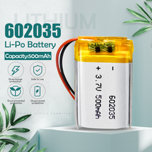 Литий-ионный полимерный аккумулятор 602035, 3,7 В, 500 мАч, 602035 для DVR, GPS, тахографа, Bluetooth, аккумулятора для наушников 2024 - купить недорого
