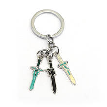 Sword Art Online Keychain Men SAO Elucidator Pendant Metal Key Ring Holder Car Women Bag Key Chain Chaveiro Anime Jewelry 2024 - buy cheap