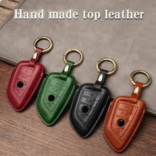 For BMW 1   2  3  4  5 6 7 Series X3 X4 M5 M6 GT3 GT5 Top Layer Leather key case cover protective shell holder 2024 - buy cheap