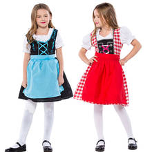 Disfraz de falda a cuadros Oktoberfest para niña, disfraz de Alemania, bávaro, Dirndl, Wench, Parade, Cosplay, carnaval, fiesta 2024 - compra barato