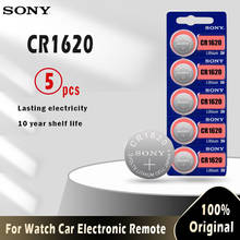 5 шт. Sony 100% оригинал CR1620 литиевая батарея для часов Автомобильный ключ пульт Comtrol cr 1620 ECR1620 GPCR1620 3v Кнопка монета 2024 - купить недорого