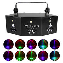 Projetor de palco a laser com 9 olhos, para festa discoteca, iluminação estroboscópica, lâmpada de efeito profissional rgb, luz de disco, dj 2024 - compre barato