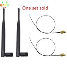 6dbi 2.4ghz 5ghz banda dupla wifi RP-SMA antena + 1x12cm u. fl ipex cabo n8s5 2024 - compre barato