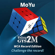 Moyu 3x3x3 Weilong Gts 2m Magic Cube Weilong Gts V2 Magnetic Plastic Puzzle Speed Cube Weilong GTS 2M WCA 2024 - buy cheap
