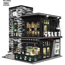 Moc cidade streetview série pub e restaurante islet modular tijolos modelo kit blocos de construção caber criador MOC-53084 brinquedos diy presente 2024 - compre barato