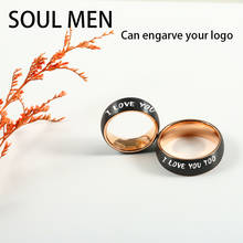 Soul men 1 par de alianças de carboneto de tungstênio, conjunto de anéis de casamento preto rosa, ouro para casais amantes, 6mm para ela, 8mm para ele 2024 - compre barato