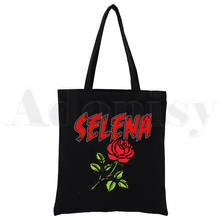 Bolso de mano Vintage de La Reina SELENA QUINTANILLA, bolsa de almacenamiento de gran capacidad con dibujos animados, bolso de hombro, reutilizable, para estudiantes 2024 - compra barato