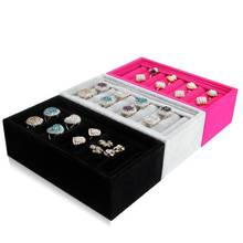 New Arrival Velvet Bracelet Box Earrings Holder Rings Stand Dish Jewelry Display Stand Convenient for Women Jewellery Organizer 2024 - buy cheap