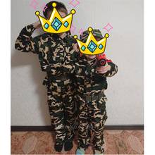 Military Uniform Camouflage Army Soldier Cosplay Halloween Costume for Kids Baby Girl Boy Officer Tactical Police Carnival Party 2024 - buy cheap
