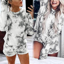 Женский пижамный комплект из двух предметов, рубашка с длинным рукавом и шорты, лето 2020 2024 - купить недорого