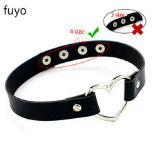 New upgrade 4 size adjustmen Punk Gothic Belt Choker Necklace PU Leather on Neck Buckle Necklaces Jewelry For Women 2024 - buy cheap
