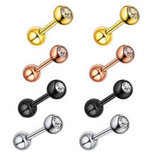 TIANCIFBYJS 16G Stainless Steel Mens Womens Stud Earrings Cartilage Ear Piercings Helix Tragus Barbell 2024 - buy cheap