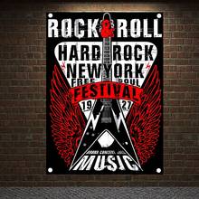 Rock Music Guitar Canvas Painting Posters And Prints Wall Art Picture Vintage Art Decor Banners Flag Tapestry Mural Home Decor 2024 - buy cheap