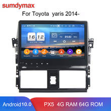 Radio con gps para coche, reproductor multimedia con android 10, 10,1 pulgadas, audio estéreo, DSP, Carplay, para Toyota yaris vios 2013 2014 2015 2024 - compra barato