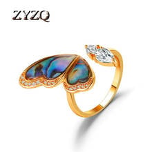 ZYZQ Sweet Butterfly Wing Ring For Women Ins Color Opening Adjustable Butterfly Ring Christmas Gift Jewelry Accessories 2024 - buy cheap