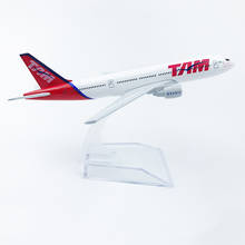 16CM Diecast 1:400 Scale Airplane 777 B777 Model with Base Alloy Aircraft Plane Model Toys Brazil TAM Airline Plane Models Gifts 2024 - buy cheap