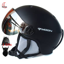 MOON Goggles лыжный шлем интегрированно формованный PC + EPS высококачественный лыжный шлем Открытый Взрослый Спорт Лыжи Сноуборд шлемы для скейтборда 2024 - купить недорого