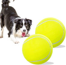 Мяч для большого тенниса, игрушки шарики для собак дюйма, 9,5 дюйма, интерактивные игрушки для использования на открытом воздухе/в помещении, для собак среднего и крупного размера, Забавный надувной резиновый мяч для собак 2024 - купить недорого