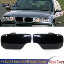 X-CAR 2Pcs Rearview-Mirror-Covers Side Mirror Caps For BMW E46 E39 Sedan/Touring 1998 1999 2000-2005 51168238375 51168238376 2024 - buy cheap