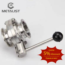 METALIST High Quality  19 25  32  38  45 51mm  SS304 316 Stainless Steel Sanitary Butterfly Valve Fit 64" Tri Clamp For Homebrew 2024 - buy cheap