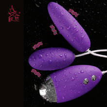 Mini Double Vibrating Bullet 10 Speeds Remote Control Clitoris G Spot Stimulate Massager for Vaginal Anus Adult Sex Toys Product 2024 - buy cheap