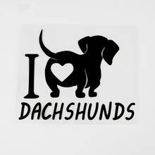 Funny Car Stickers Decor Motorcycle Decals Fun I Love Dachshunds Decorative Accessories Creative  Waterproof PVC,15cm*12cm 2024 - buy cheap