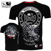 Camiseta esportiva para treino de muay thai, camiseta kampf sanda boxen mma para academia 2024 - compre barato