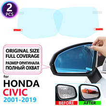 Full Cover Anti Fog Film Rearview Mirror for Honda Civic 7 8 9 10 2001~2019 Accessories 2006-2011 EU FB FK FA FD 2005 2012 2017 2024 - buy cheap