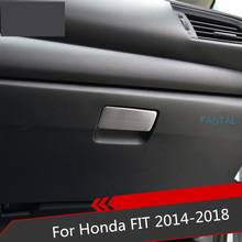 Luva de controle central para honda fit jazz 2014 a 19, acessórios adesivos para decoração de interiores de aço inoxidável 2024 - compre barato