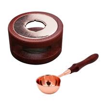 Household Retro Sealing Wax Melting Furnace Sealing Wax Solid Wood Spoon A Set Of Retro Candle Accessories 2024 - buy cheap
