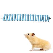 Natural Wooden Small Pet Ladder Bridge Bendable Hamster Parrot Rodent Rat Playing Toy Hamster Bridge Toy Bird Cage Accessories 2024 - buy cheap