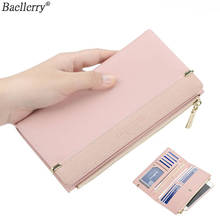 Baellerry Fashion Women Wallet Long Multifunction Coin Purse Pu Leather Wallets For Women Mobile Phone Bag Purses Card Holder 2024 - buy cheap