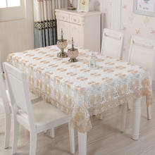 Europe embroidered tablecloth table dining table cover flower table cloth Water-soluble Lace Hollow TV cabinet towel HM1083 2024 - buy cheap