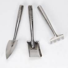2022 New 3pcs Stainless Steel Gardening Kit Shovel Spade Rake Mini Garden Tool Digging 2024 - buy cheap