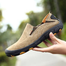 Zapatos de senderismo al aire libre para hombre, zapatillas de escalada transpirables de ante, antideslizantes, para caminar, talla grande 48 2024 - compra barato