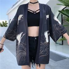 Tops de verano para mujer, Kimono de playa, cárdigan, camisas de protección solar, Túnica femenina, Yukata japonesa, Haori, 2020 2024 - compra barato