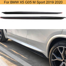 Saia extensora lateral de fibra de carbono, de alta qualidade, para bmw x5, g05 m sport 2019, 2020, conjunto de saias para para-choque da porta do carro 2024 - compre barato